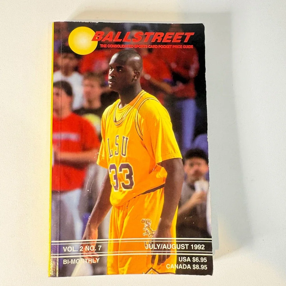 Ballstreet Journal July 1992 Shaq LSU Cover Michael Jordan Scottie Pippen Vol 2